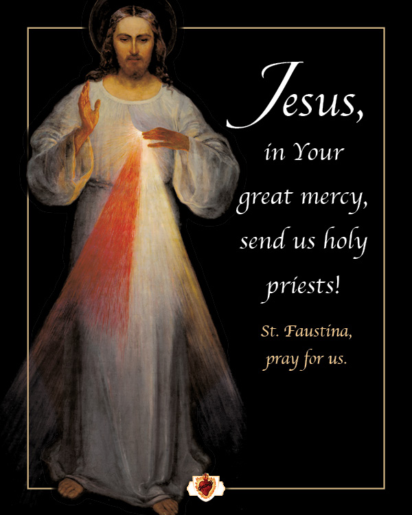 divine mercy vocations prayer card set of 50 vianney vocations